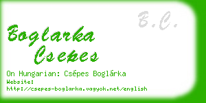 boglarka csepes business card