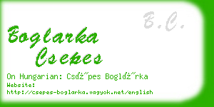 boglarka csepes business card